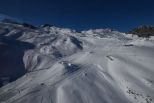 A view of the amazing pistes and snow parks at the top of Kitzsteinhorn