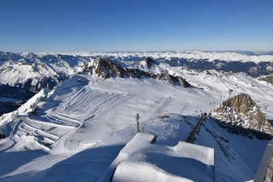 A view of the whole of Kaprun from the top of Kitzsteinhorn