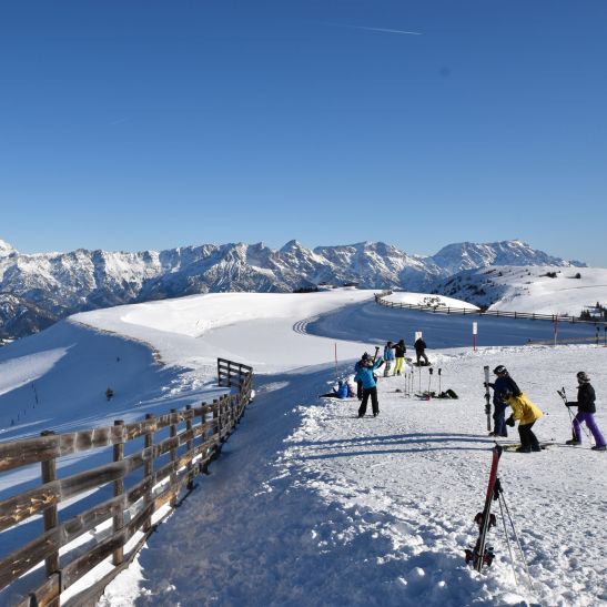 Saalbach Hinterglemm, beginners skiing