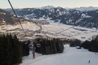 The Valley floor in Zell Am See as seen from the AreitXpress lift