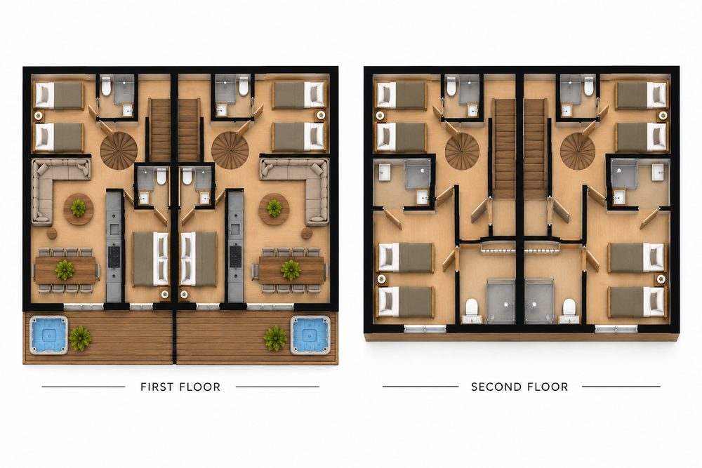 Chalet Antony & Cleopatra Floor Plans