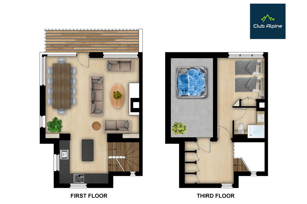 Floor plan of Chalet Myrtille