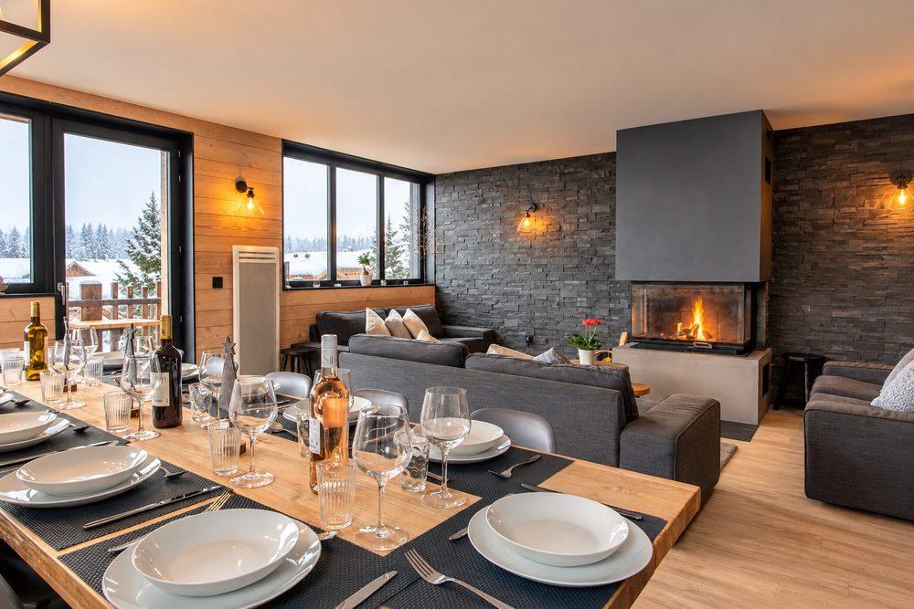 Living area in Chalet Myrtille
