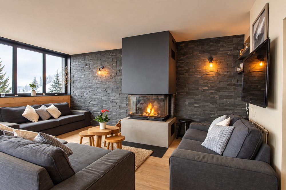 Living area in Chalet Myrtille