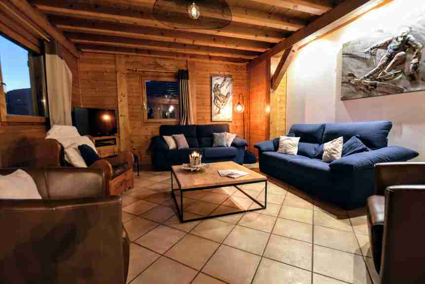 Chalet Novelin living area