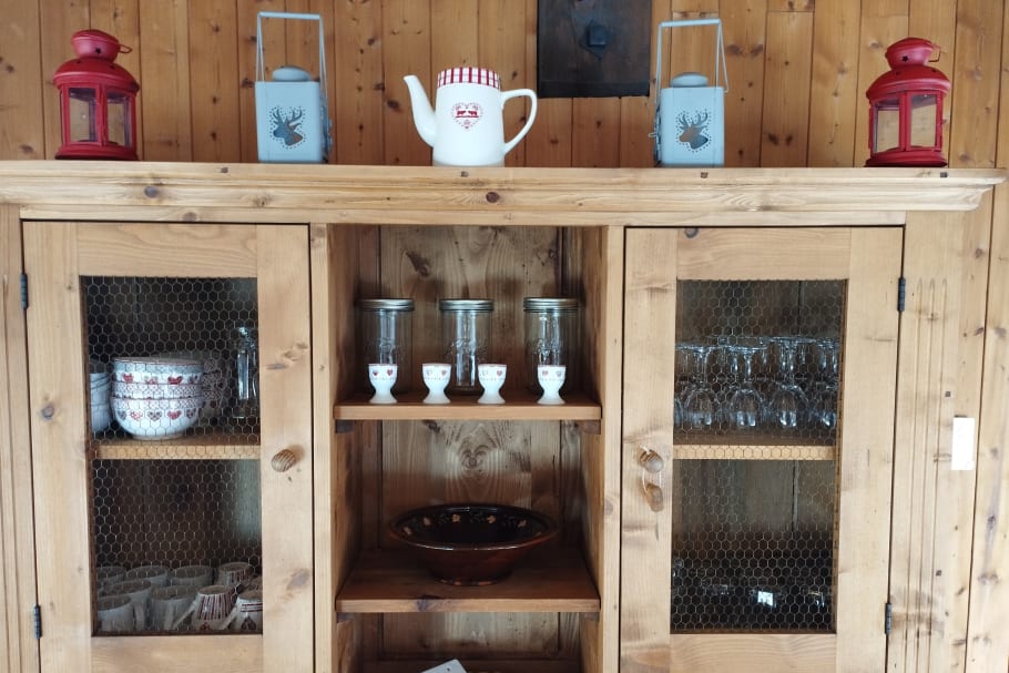 Alpine style furnitures in Chalet Chez Claude
