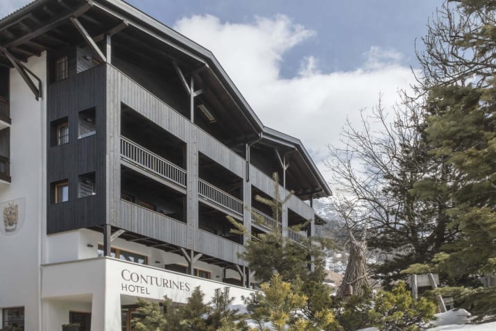 Exterior of Hotel Conturines, San Cassiano
