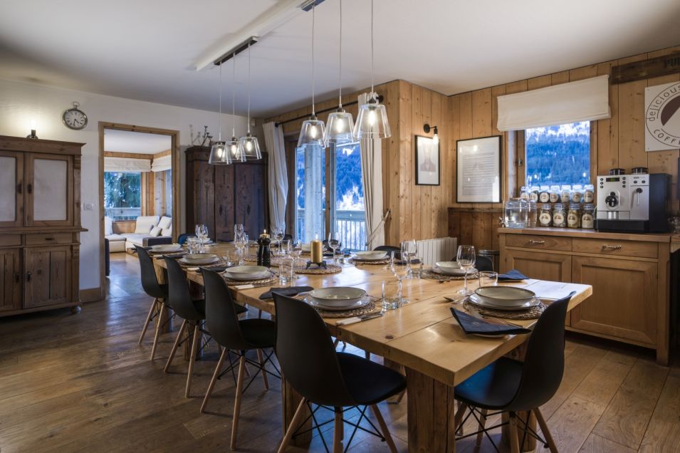 Dining room in Chalet La Chouette