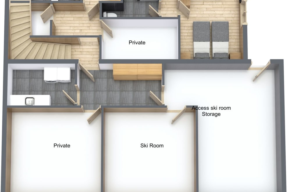 Chalet La Rocade Ground Floor Layout