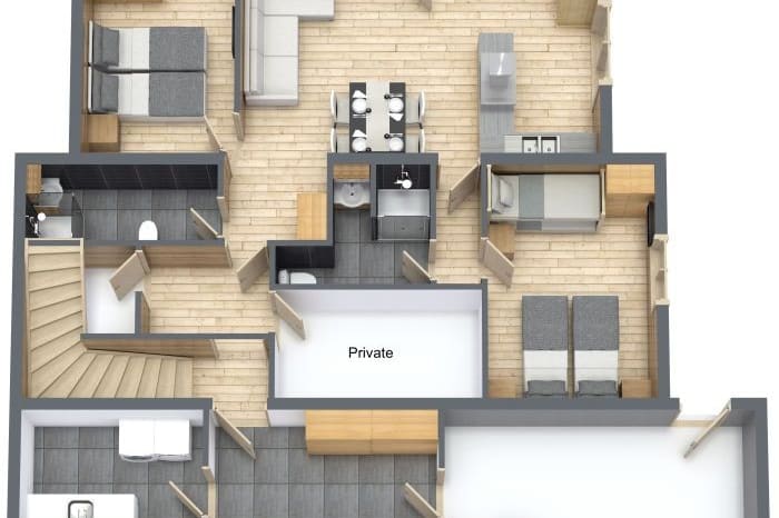 Chalet La Rocade Ground Floor Layout