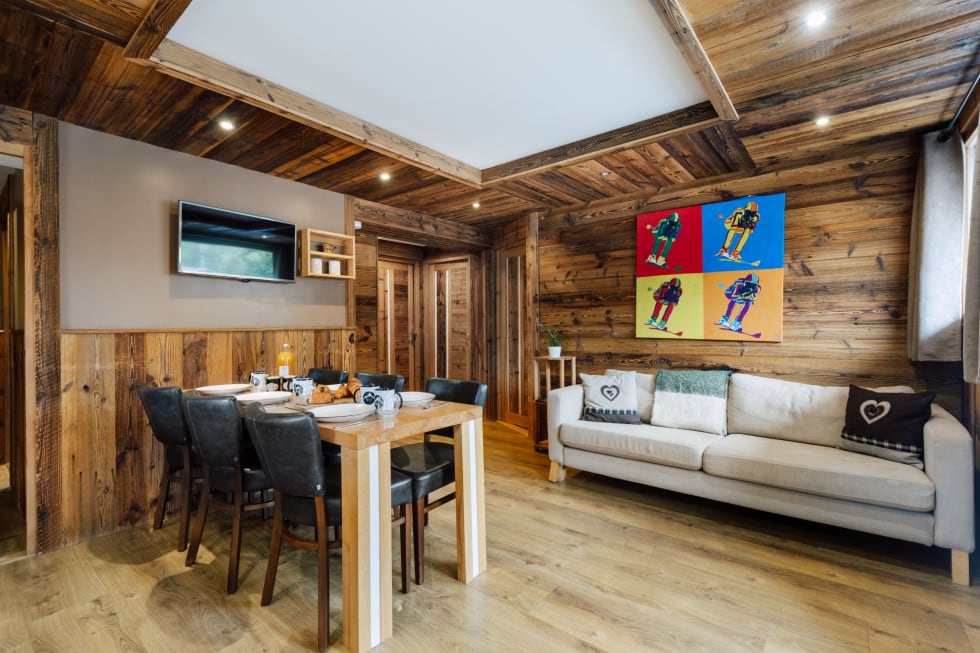 Chalet La Rocade living area - Ground Floor