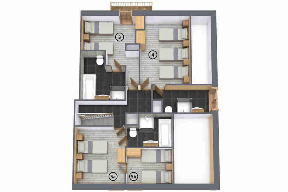 The Alpine Loft Upper Floorplan