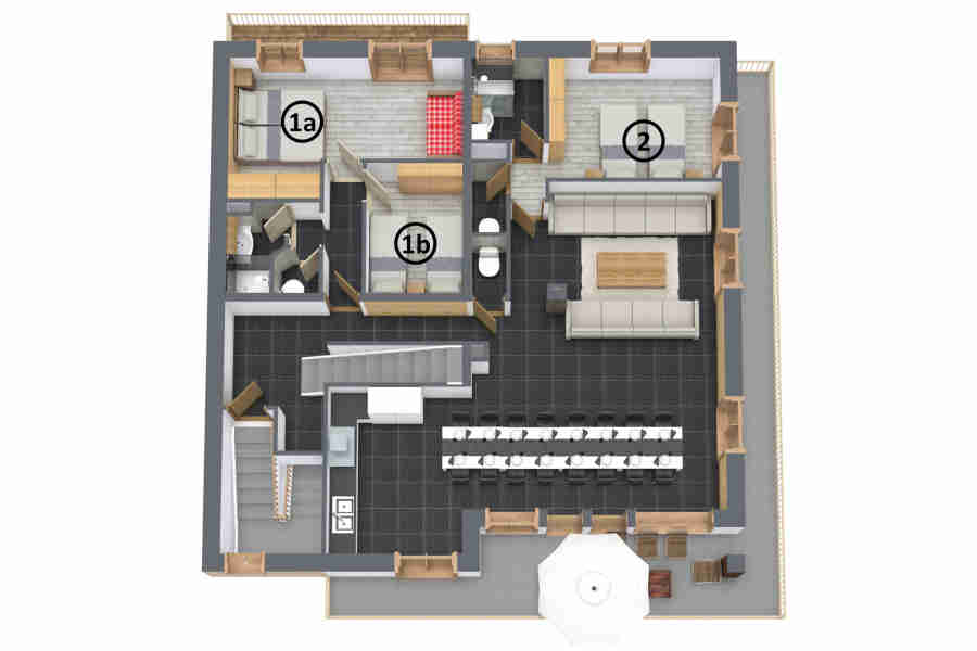 The Alpine Loft Lower Floorplan