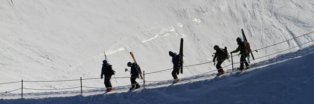 Skiers exploring the Vallee Blanche - Photograph courtesy of The Compagnie des Guides de Chamonix