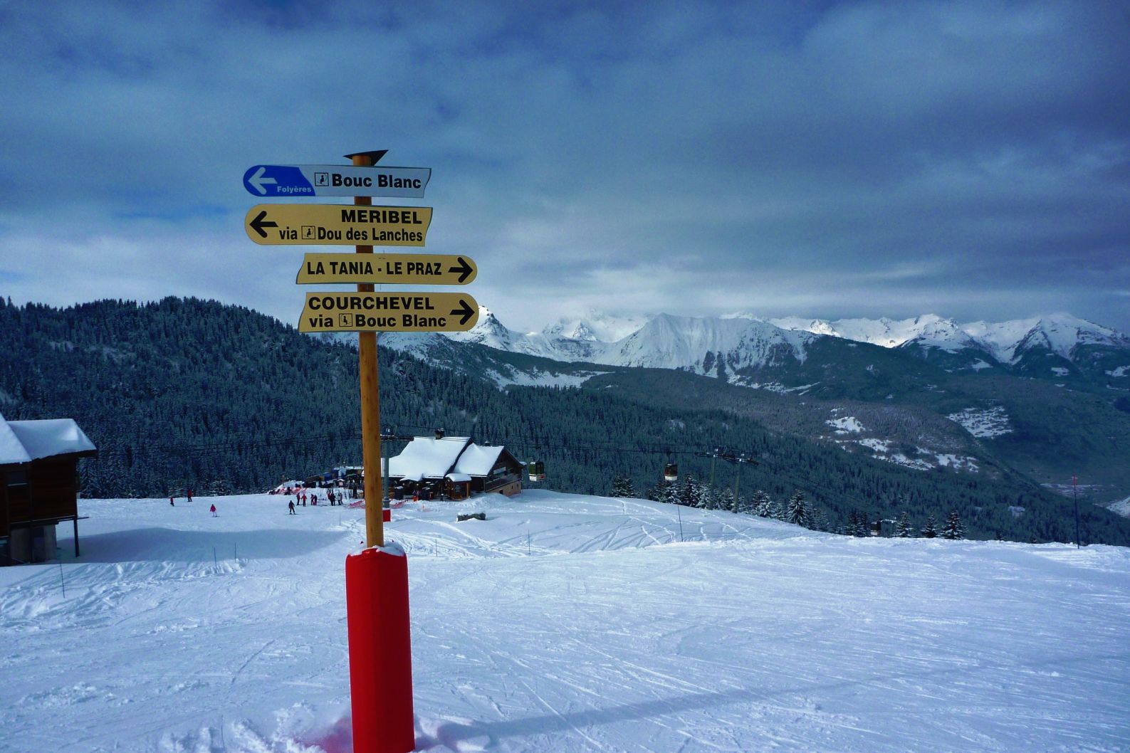 On the piste in La Tania Resort