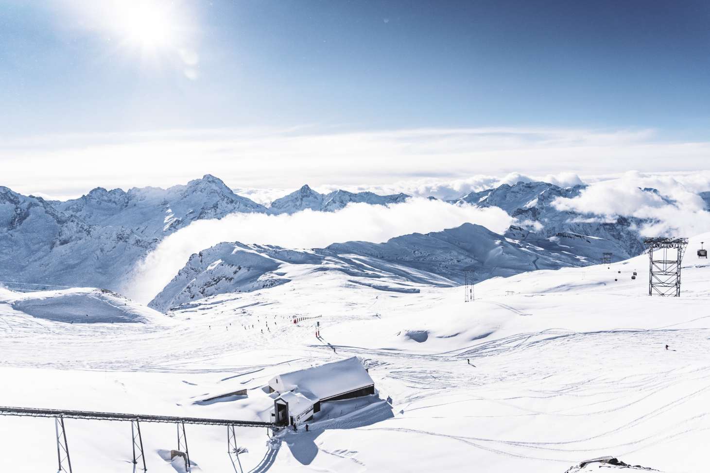 A view of the Ecrins mountain range