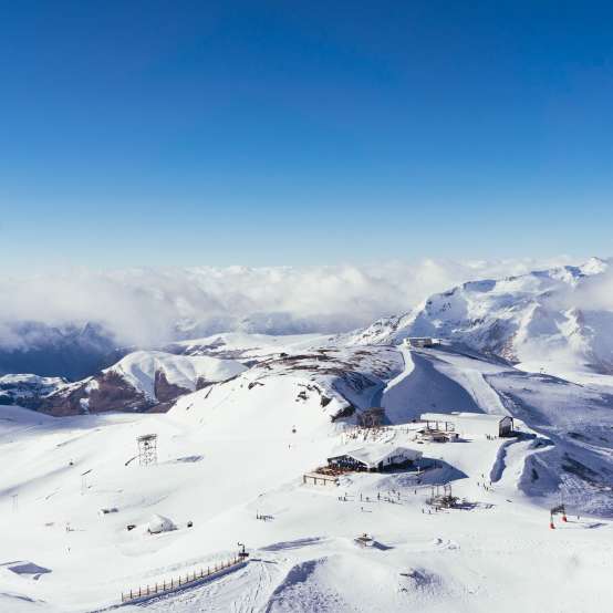 Clouds hanging over Les Deux Alpes