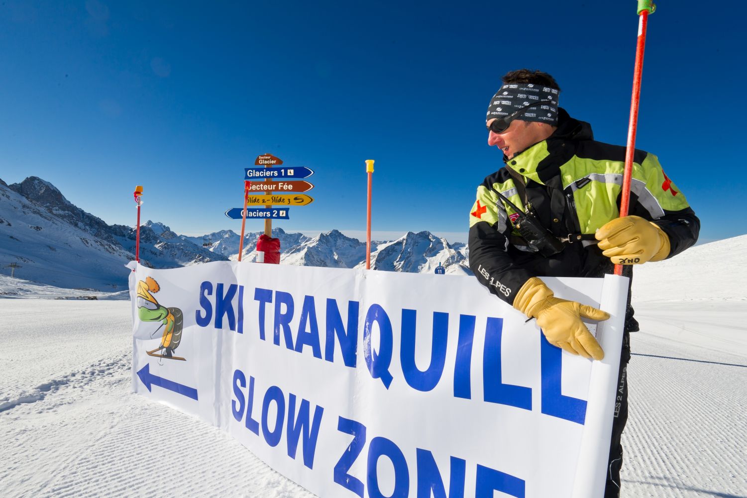 Slow ski zone