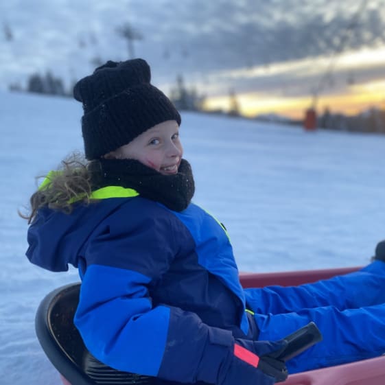 Two single-parent mothers skiing in the French Alps