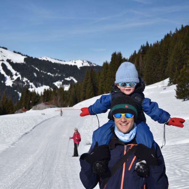 Small ski group Meribel, France