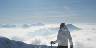 Solo adventure admiring valley view