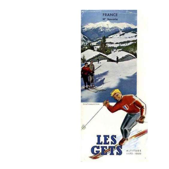 Retro poster of Les Gets ski resort