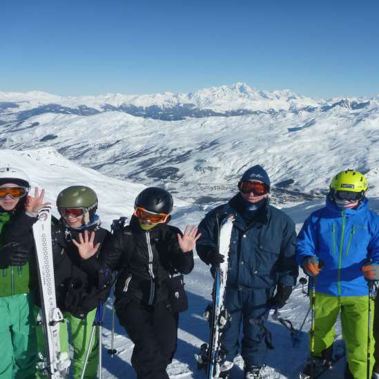Solo Skiers in Meribel