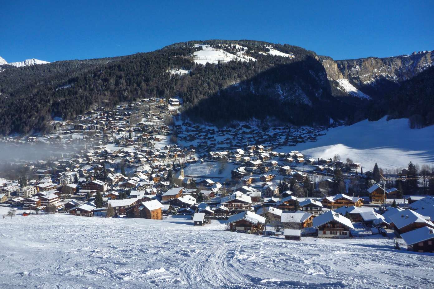 Morzine Chalets in the snow