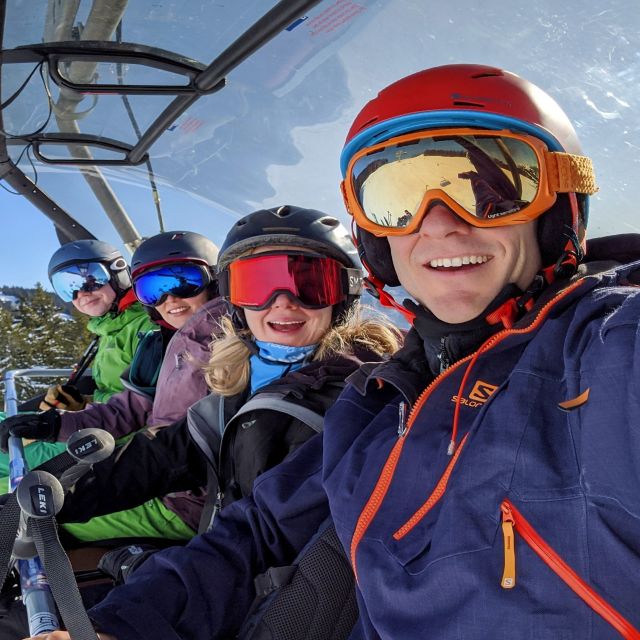 Small ski group Meribel, France