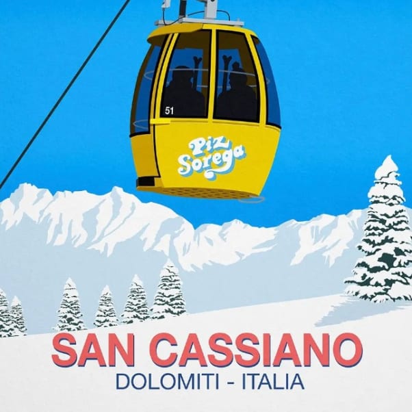 Art Deco Poster, San Cassiano