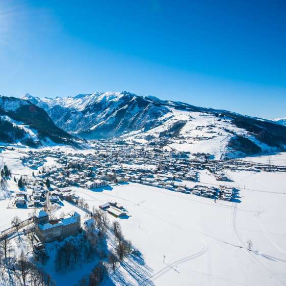 Kaprun town with Kaprun castle in the foreground