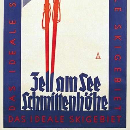 A minimalist style poster of Zell Am See Ski resort