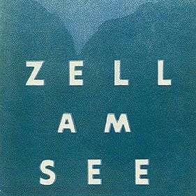 A painted poster of Zell Am See ski resort