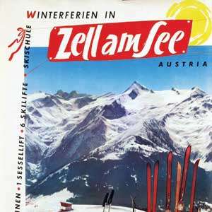 An old poster of Zell Am See ski resort