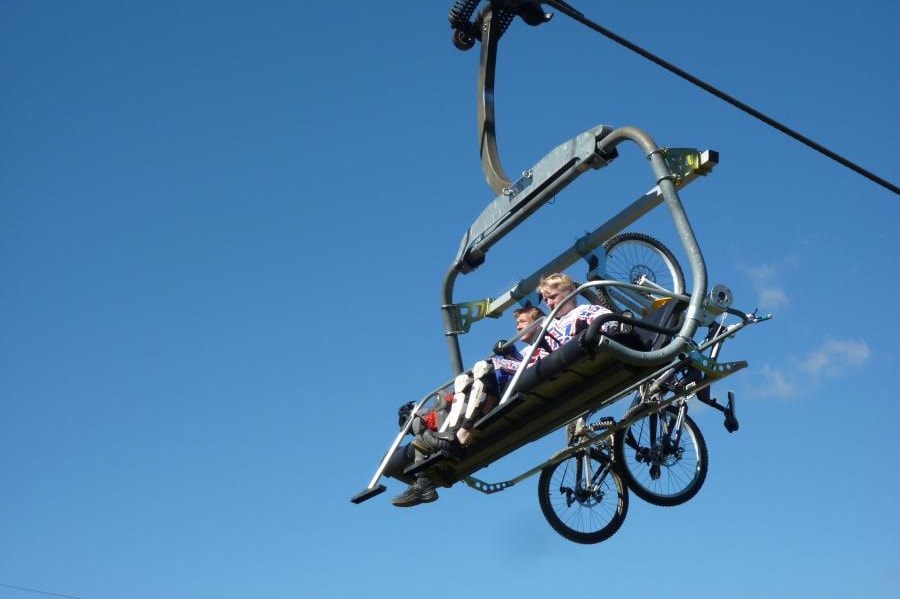 Chair lift in Les Gets Summer Resort