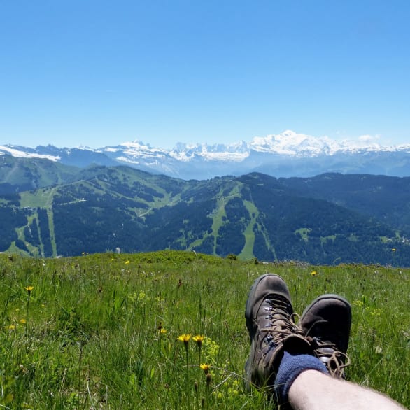 Taking in the summer views in Les Gets